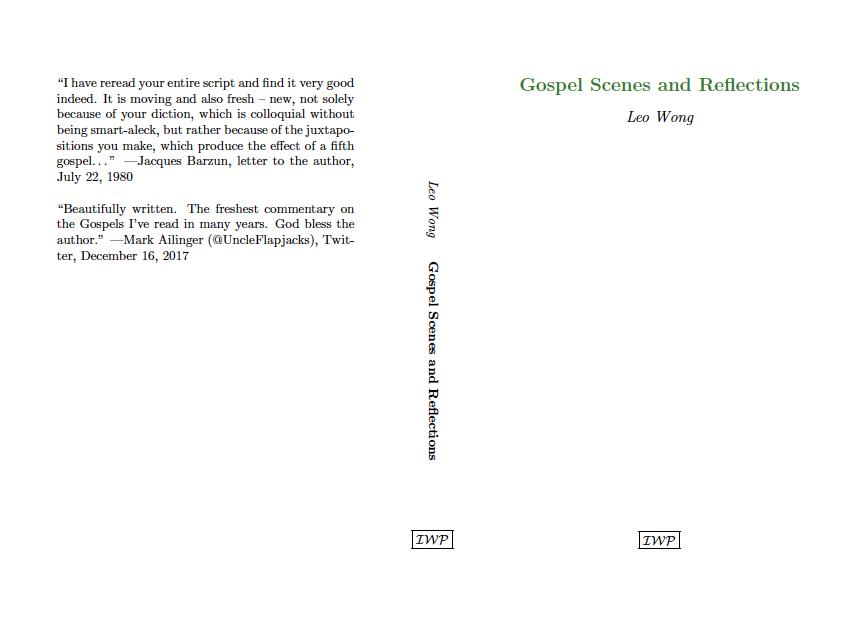 Gospel Scenes and Reflections